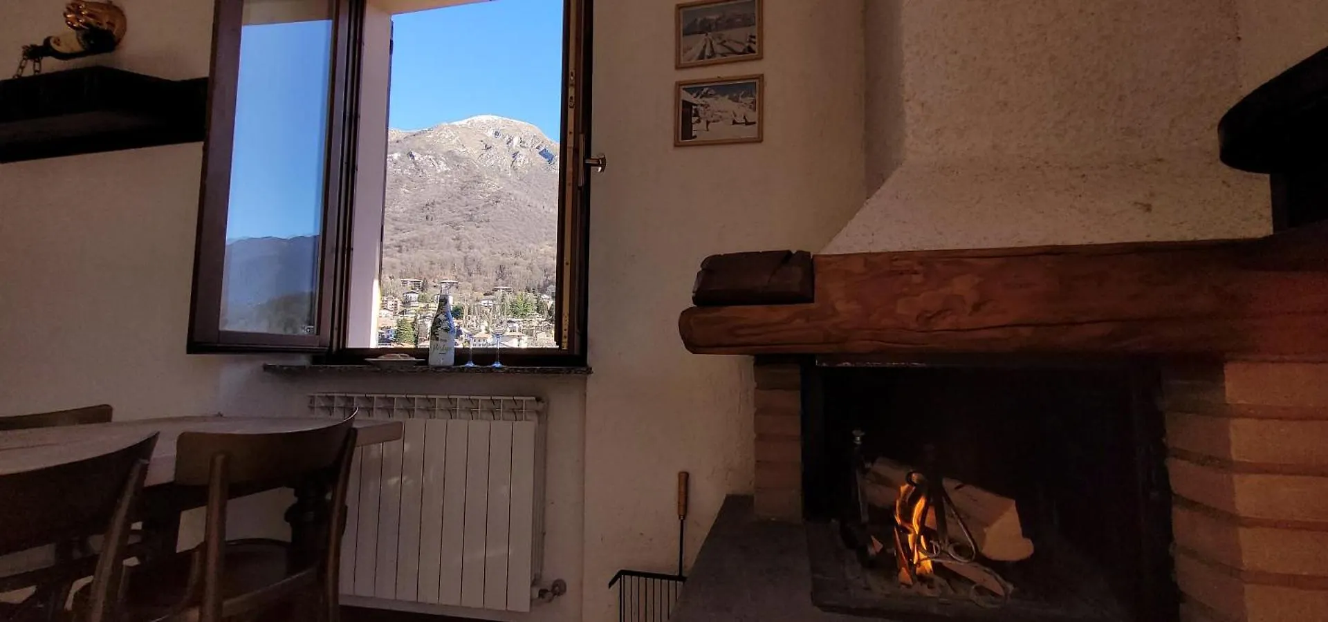Mountain Lodging With Fireplace And Mountain View Barzio