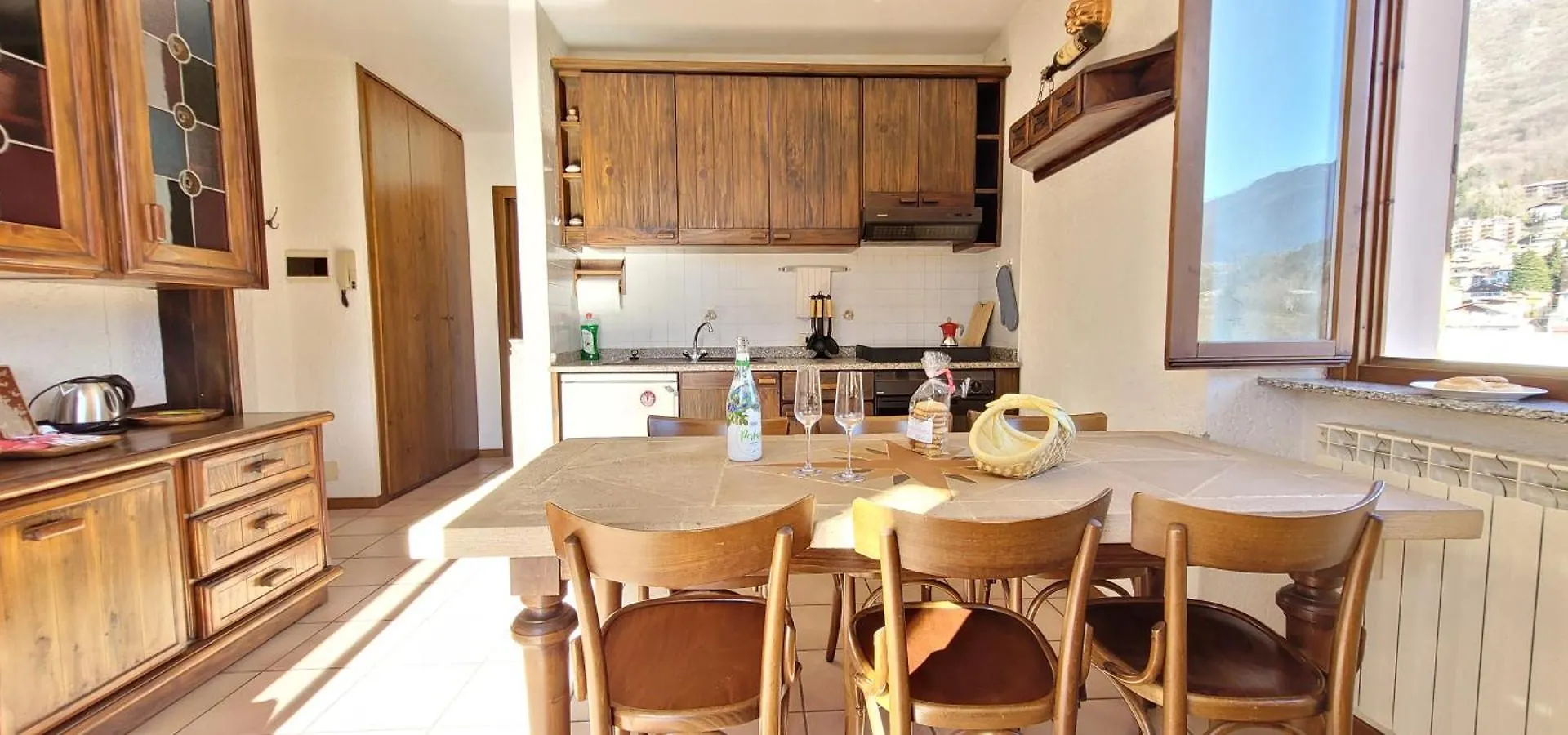 Apartment Mountain Lodging With Fireplace And Mountain View Barzio Italy
